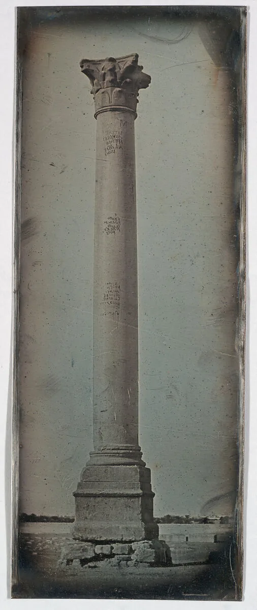 Pompey’s Column, Alexandria (68. Alexandrie 1842. Colonne de Pompée.) — Joseph-Philibert Girault de Prangey