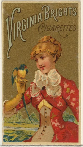 From the Girls and Children series (N64) promoting Virginia Brights Cigarettes for Allen & Ginter brand tobacco products
