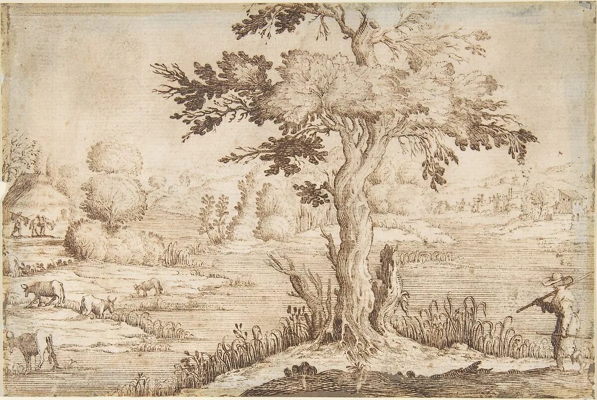 Shepherd in a Landscape — Jacques Callot
