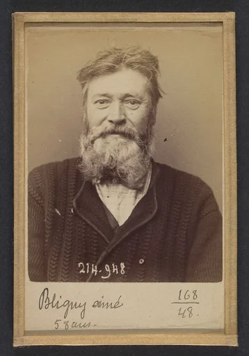 Bligny. André, Eugène. 58 ans, né à Vincennes. Serrurier. Anarchiste. Fiché le 2/3/94.