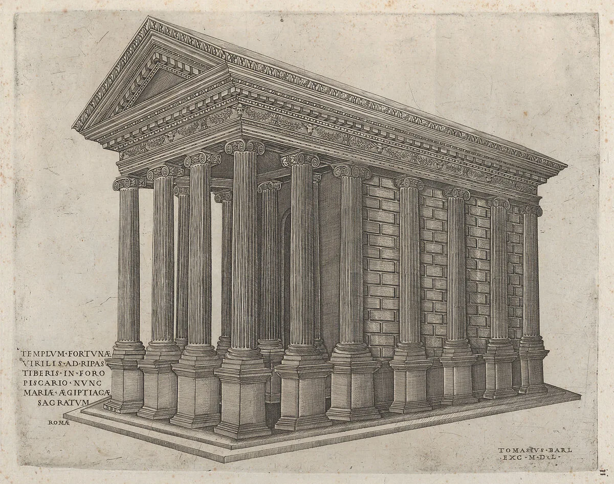 Speculum Romanae Magnificentiae: The Temple of Fortune in Rome — Nicolas Beatrizet