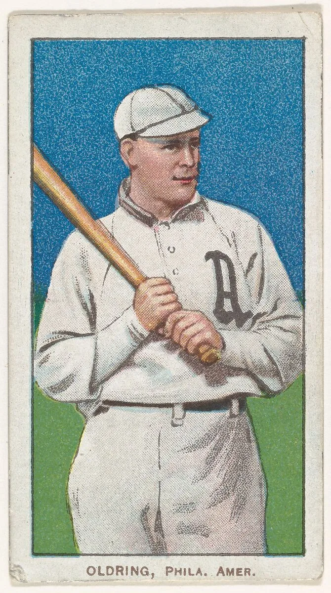 Oldring, Philadelphia, American League, from the White Border series (T206) for the American Tobacco Company — American Tobacco Company
