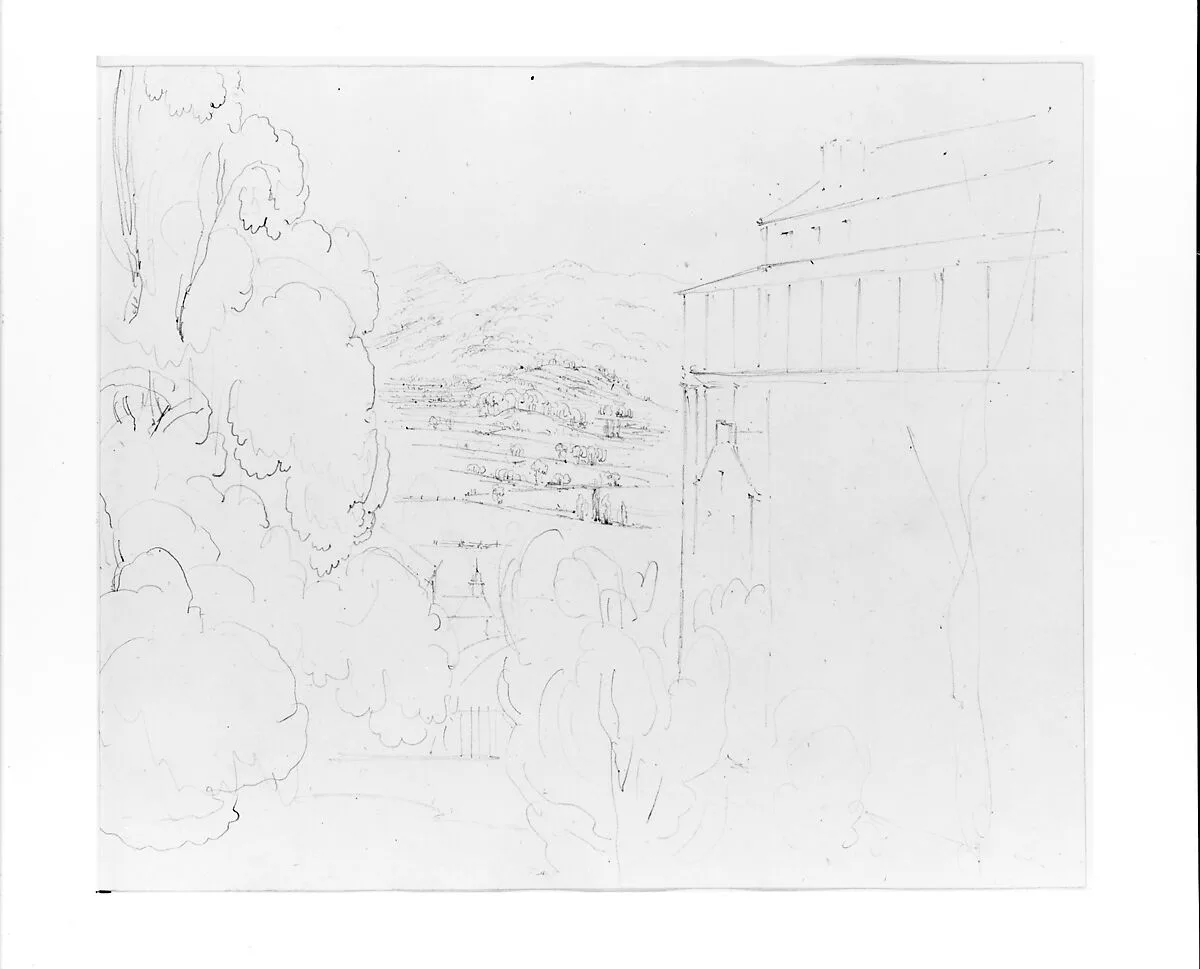 Panorama of Shoreline (from Sketchbook) — John William Casilear