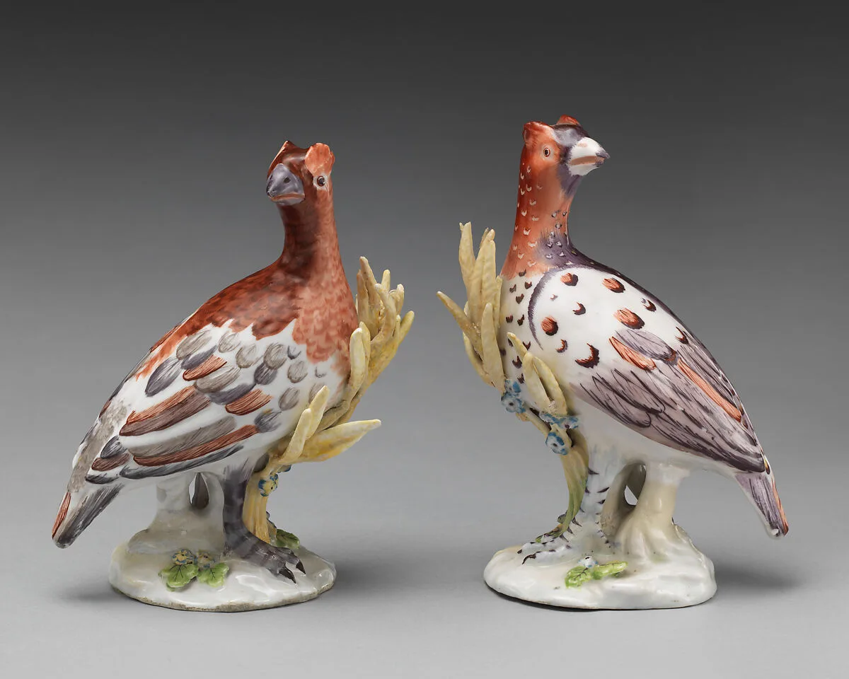 Pair of partridges — Chelsea Porcelain Manufactory