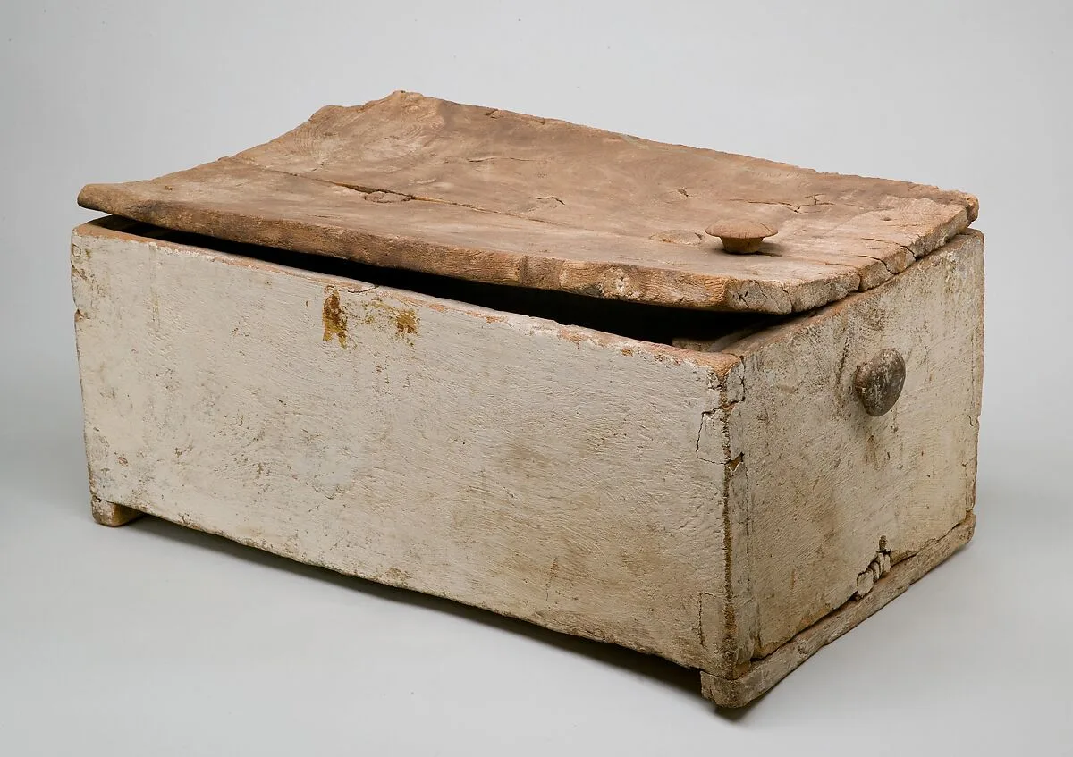 Linen Chest Reused as a Child's Coffin — Unknown