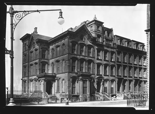 [Row of Brownstone Houses on Columbia Heights, Brooklyn, New York]