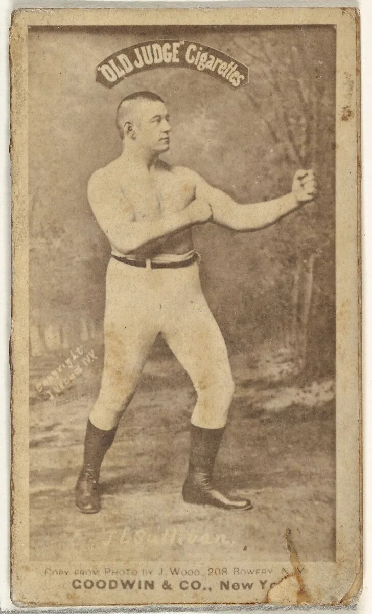 John L. Sullivan, from the Celebrities and Prizefighters series (N174) for Old Judge Cigarettes — Goodwin & Company|J. Wood