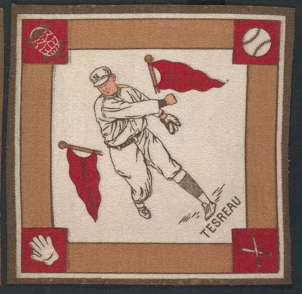 Jeff Tesreau, New York, National League from Baseball Players Felt Blanket series (B18) — Unknown