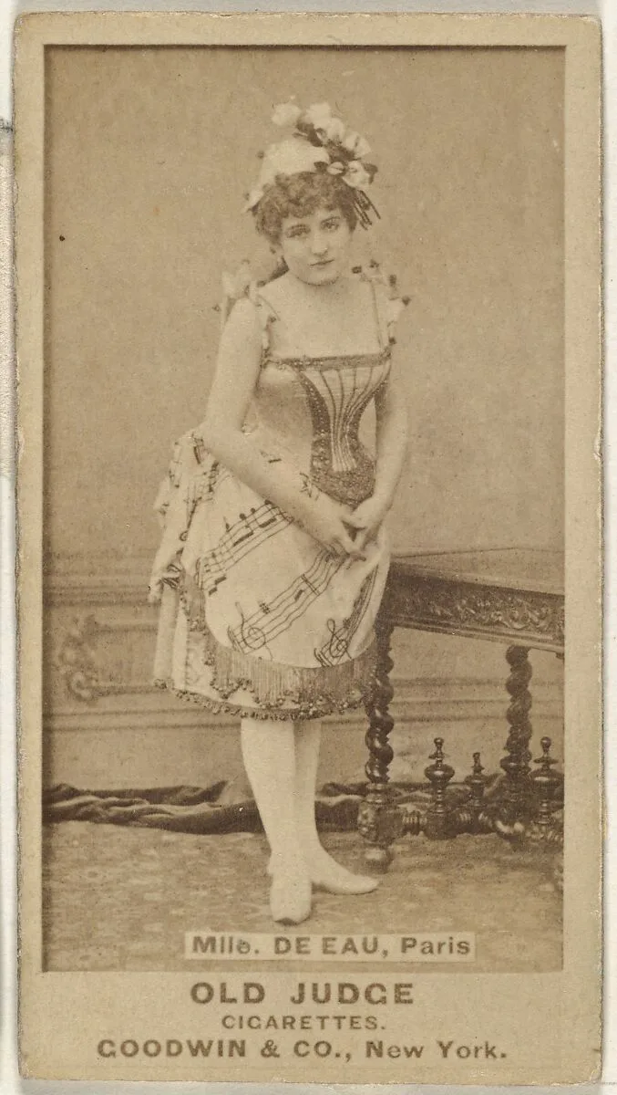 Mlle. De Eau, Paris, from the Actors and Actresses series (N171) for Old Judge Cigarettes — Goodwin & Company