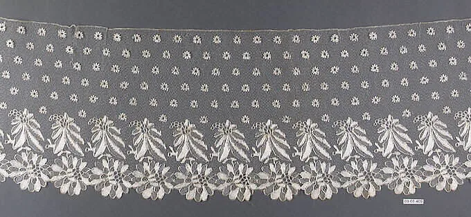 Silk bobbin lace border — Unknown