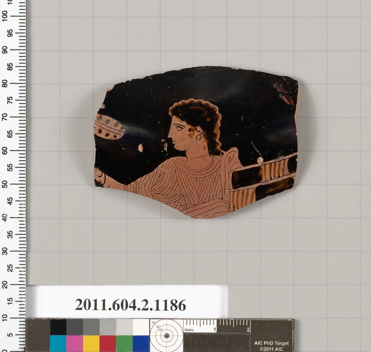 Terracotta fragment of a lebes gamikos (round-bottomed bowl with handles and stands used for weddings)? — Unknown