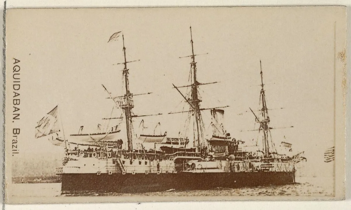 Aquidaban, Brazil, from the Famous Ships series (N50) for Virginia Brights Cigarettes — Allen & Ginter