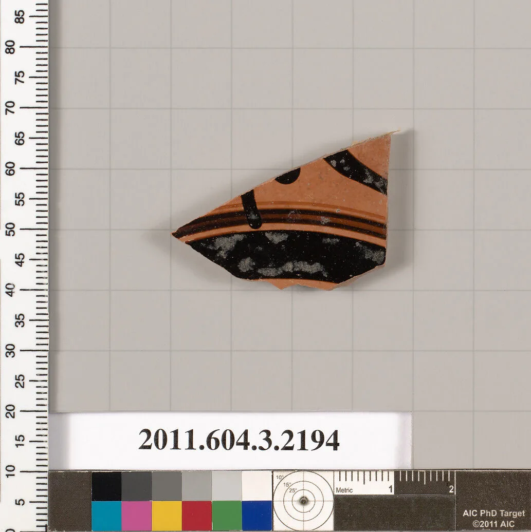 Terracotta fragment of a kylix (drinking cup) — Unknown