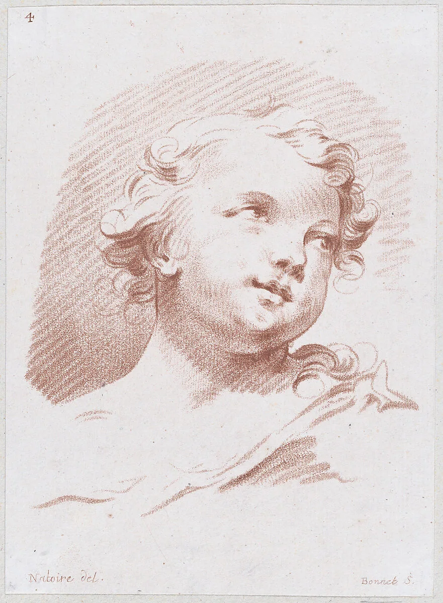 Head of an Angel or Child — Louis Marin Bonnet|Charles Joseph Natoire