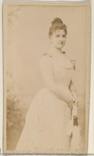 Miss Sylvia, from the Actors and Actresses series (N45, Type 8) for Virginia Brights Cigarettes