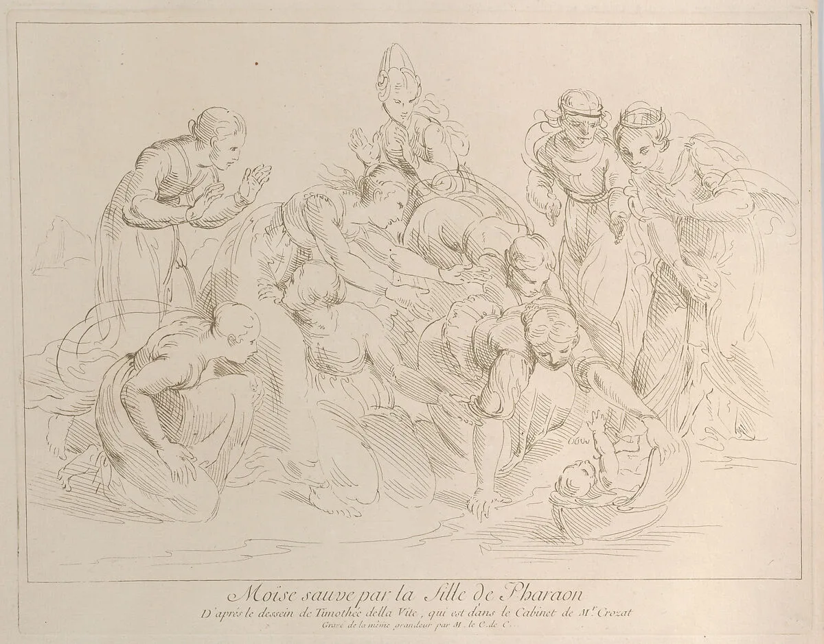 Moses saved by the Pharaoh's daughter — Timoteo Viti|Anne Claude Philippe de Tubières, comte de Caylus