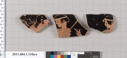 Terracotta rim fragments of a kylix (drinking cup)