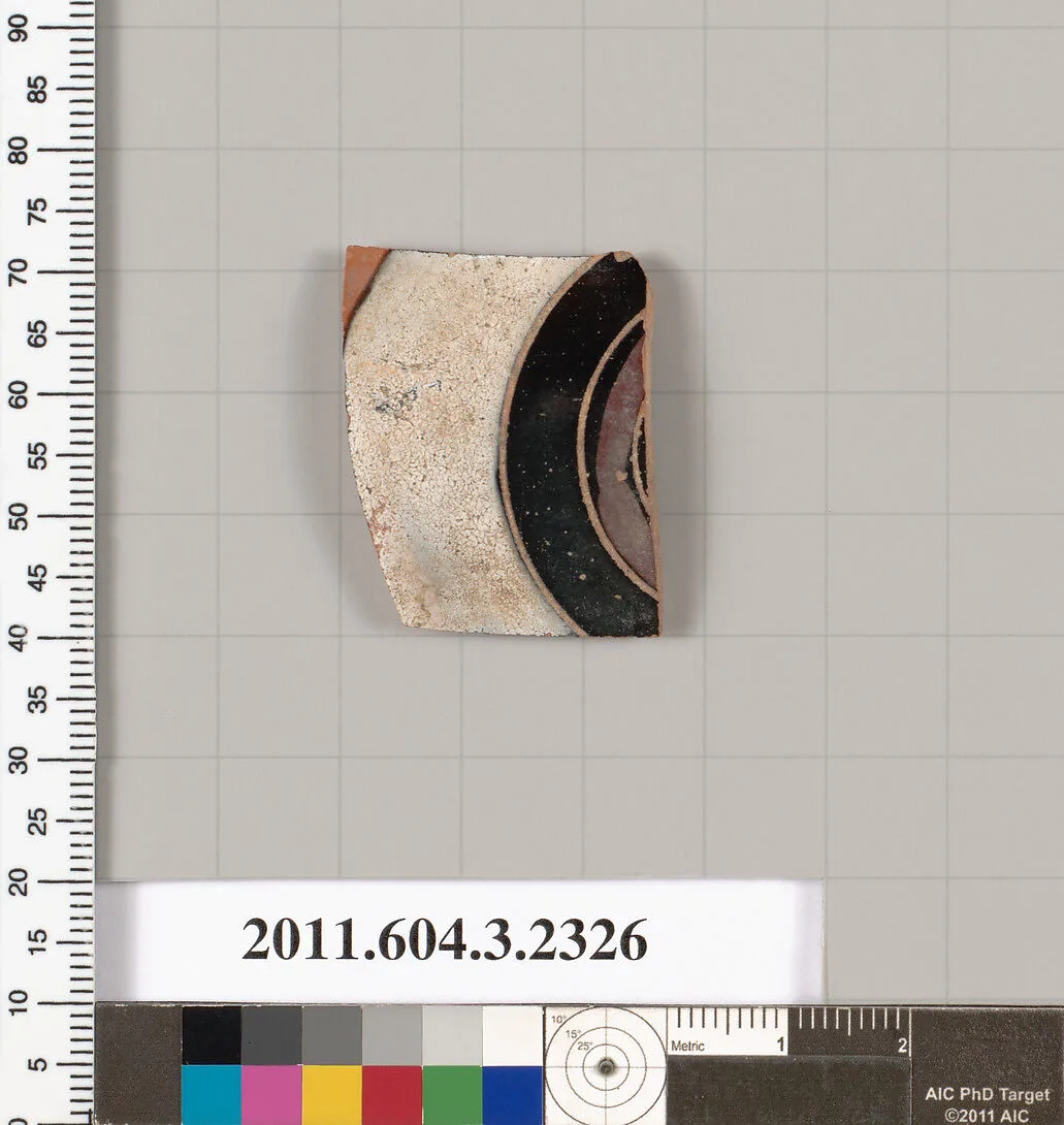 Terracotta fragment of a kylix: eye-cup (drinking cup) — Unknown