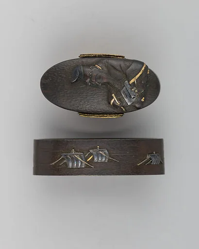 Sword-Hilt Collar and Pommel (Fuchigashira)
