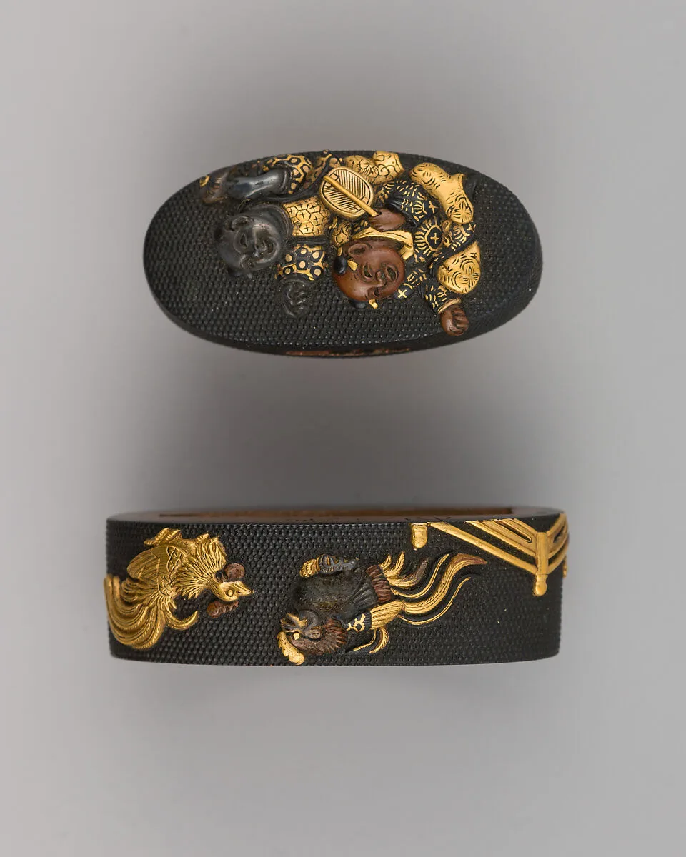 Sword-Hilt Collar and Pommel (Fuchigashira) — Unknown