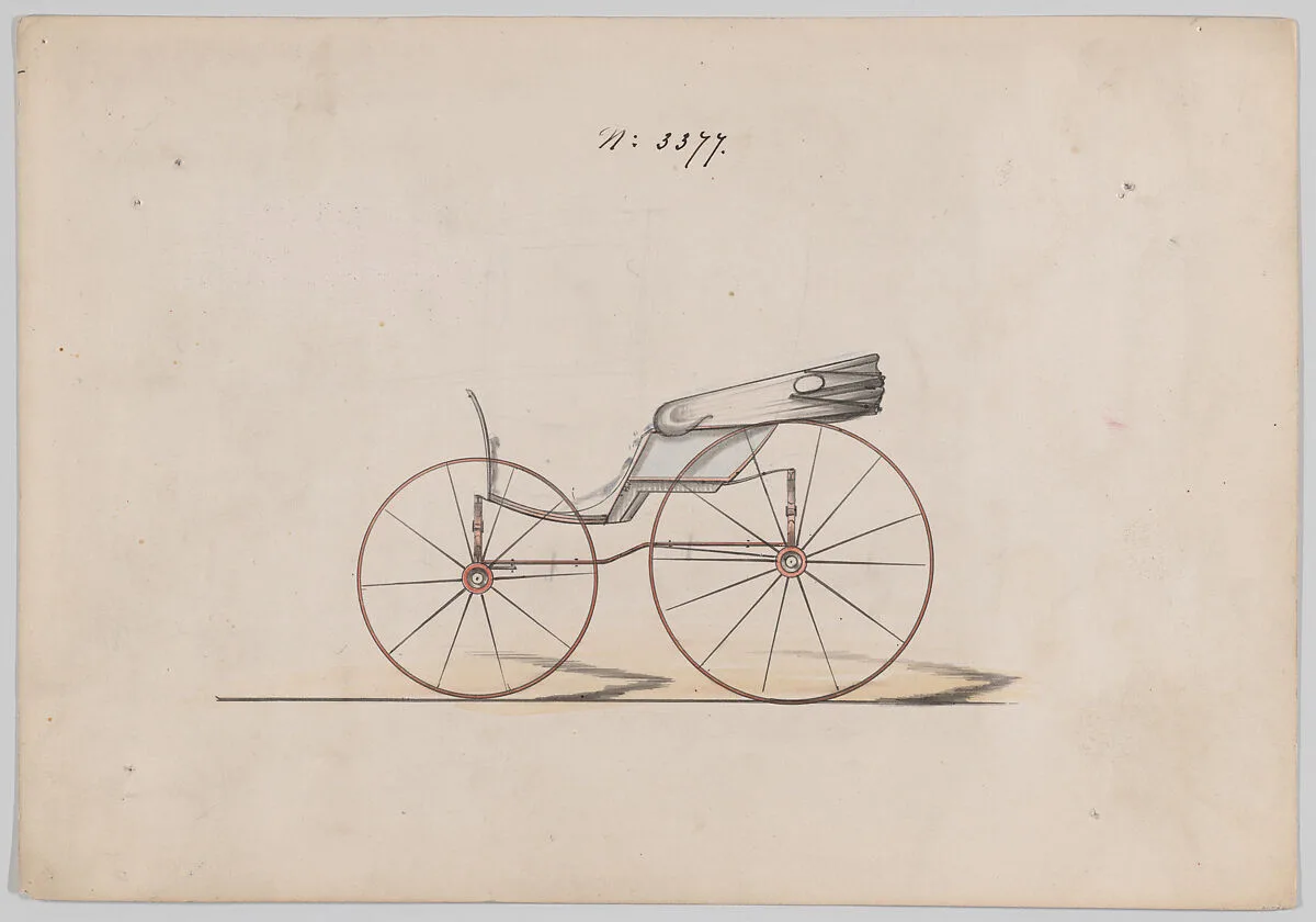 Design for Pony Phaeton, no. 3377 — Brewster & Co.