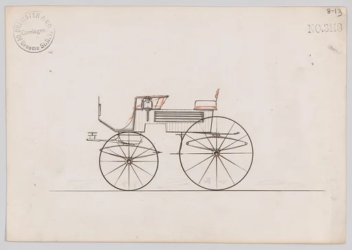 Design for 4 seat Phaeton, no top, no. 3118
