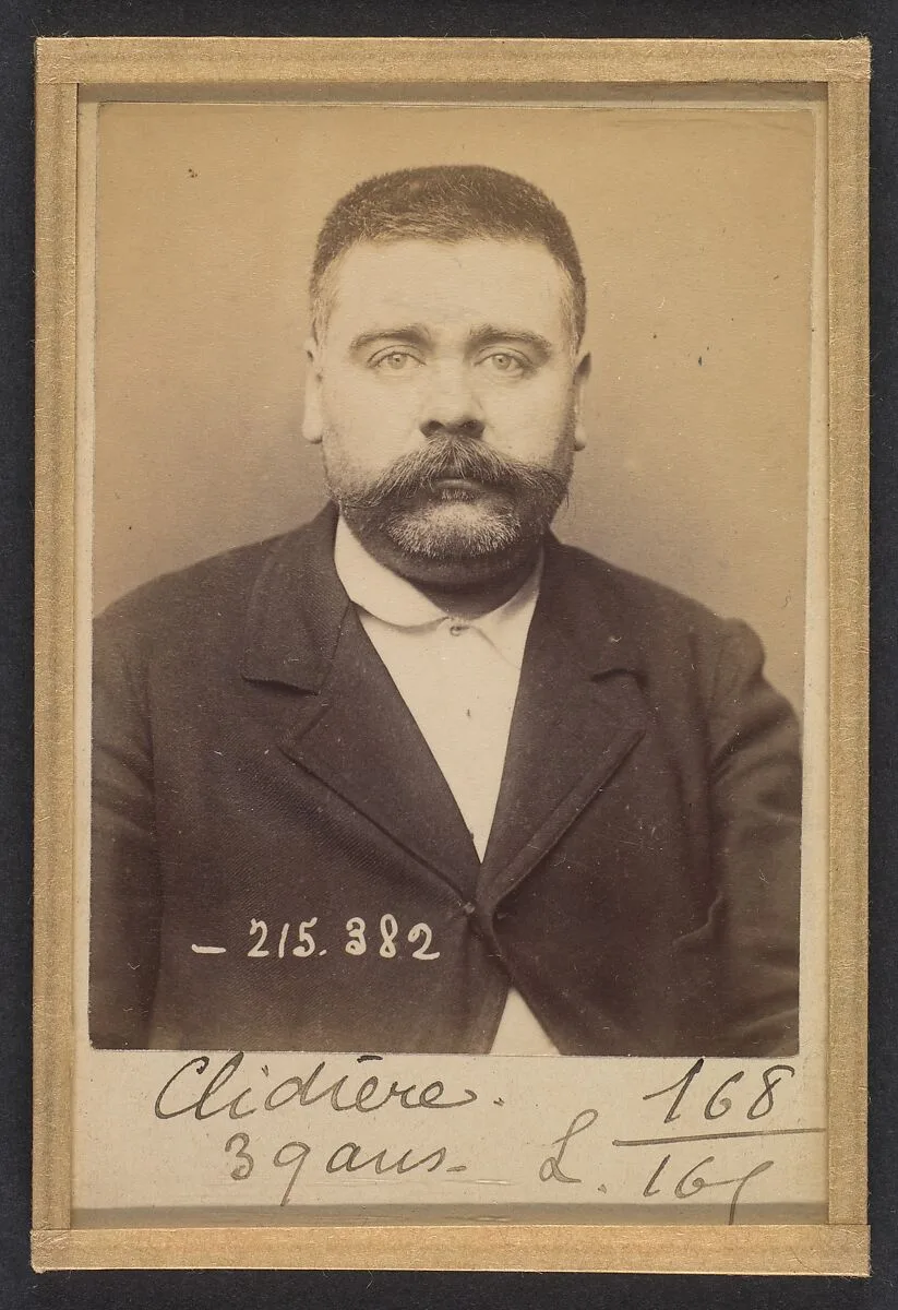 Clidière. François. 39 ans, né le 3/2/55 à Miales (Dordogne). Tailleur d'habits. Anarchiste. 9/3/94. — Alphonse Bertillon