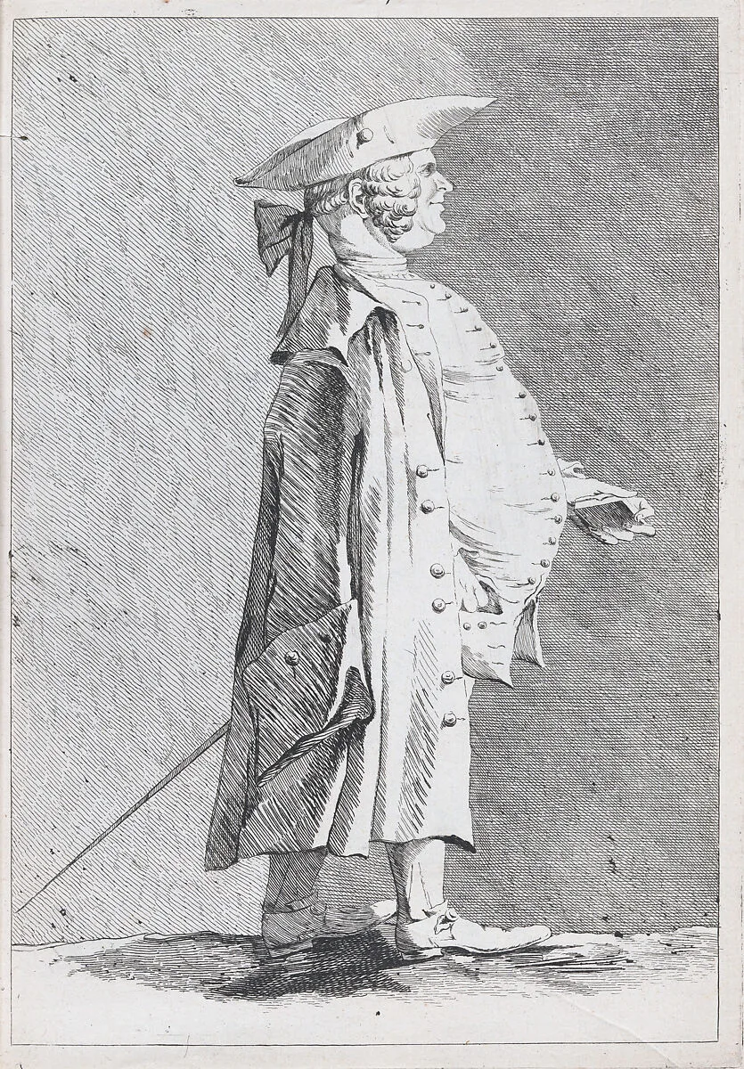 Jean-François de Troy, Director of the French Academy in Rome, pl. VIII from "Recueil de caricatures" — Ange-Laurent de La Live de Jully|Jacques François Joseph Saly