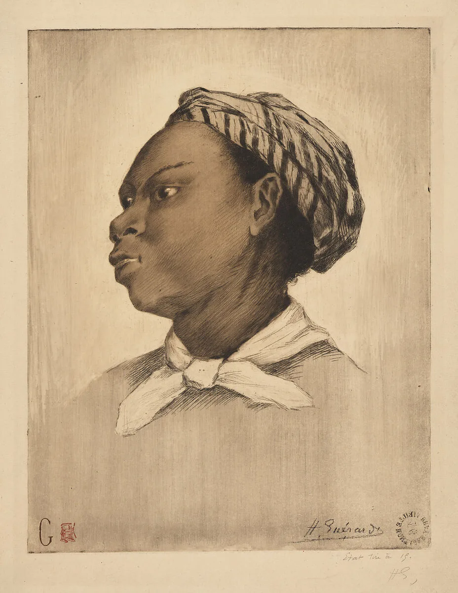 Une Negress d'après Eva Gonzalès (A Negress, after Eva Gonzalès) — Eva Gonzalès|Henri-Charles Guérard