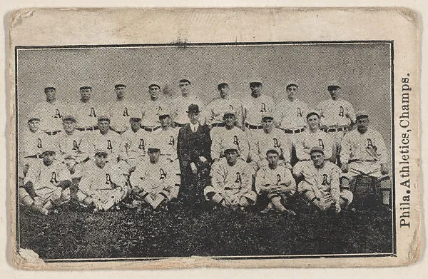 Team portrait of 1915 Philadelphia Athletics Champions from the Baseball Players set (W500) — Unknown