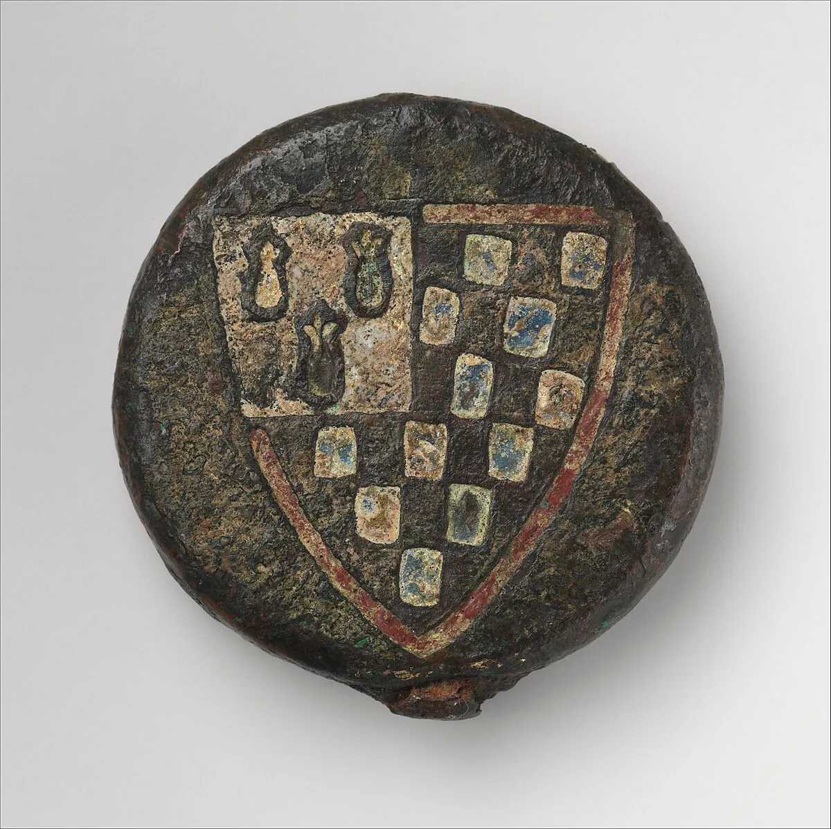 Sword Pommel with the Arms of Pierre de Dreux (ca. 1187–1250), Duke of Brittany and Earl of Richmond — Unknown