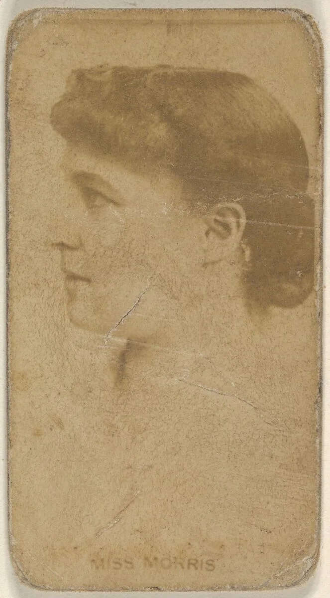 Miss Morris, from the Actors and Actresses series (N45, Type 8) for Virginia Brights Cigarettes — Allen & Ginter