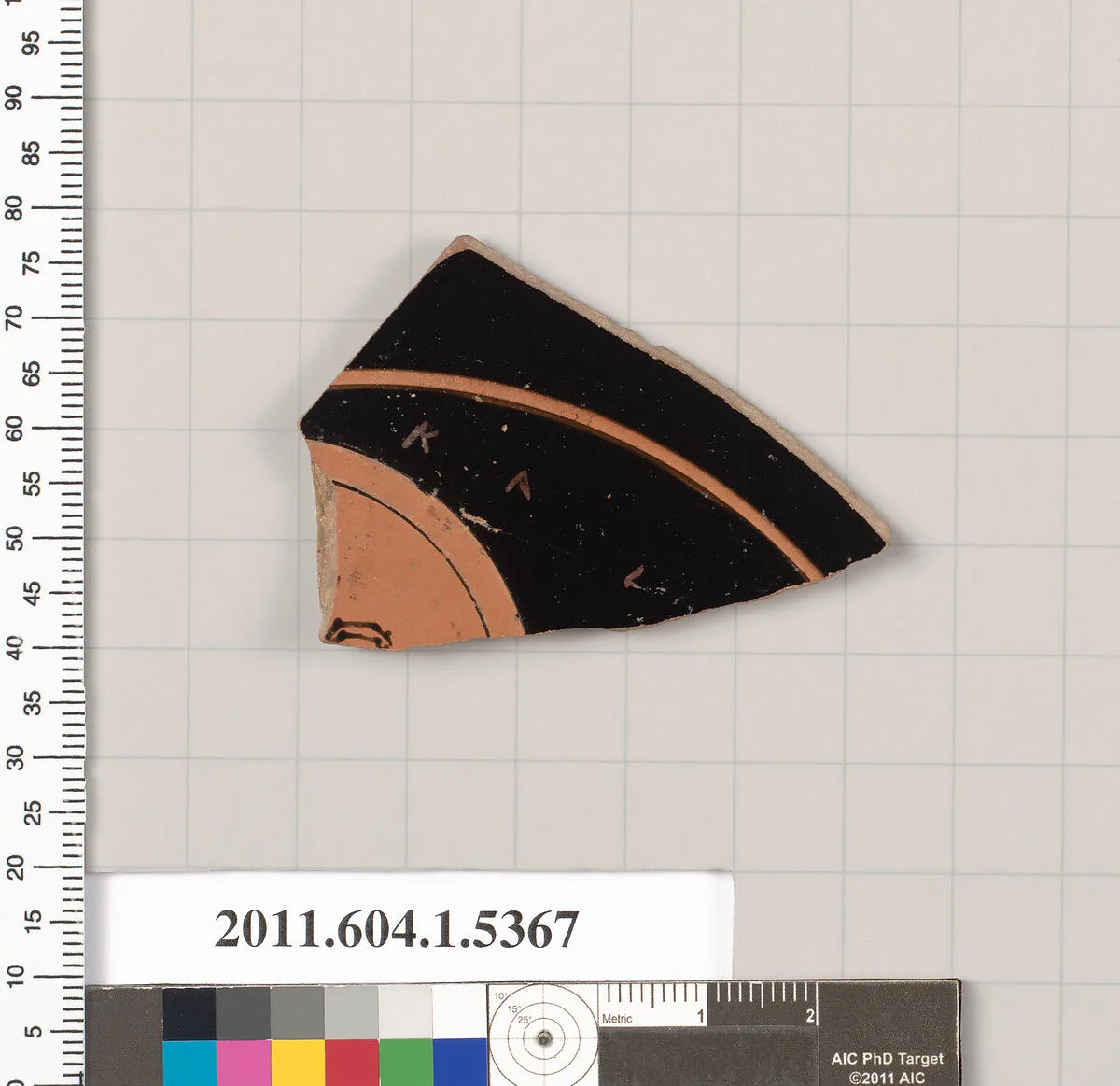 Terracotta fragment of a kylix (drinking cup) — Unknown