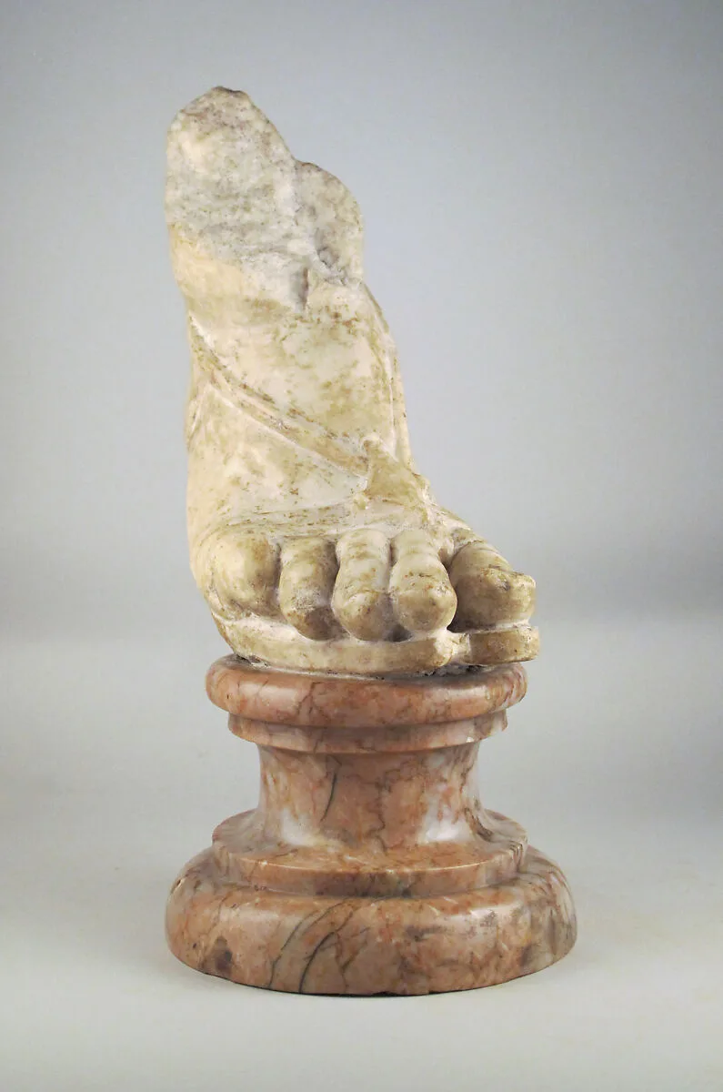 Marble foot of a statue — Unknown