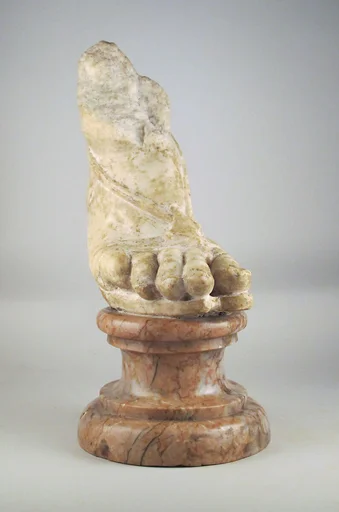 Marble foot of a statue