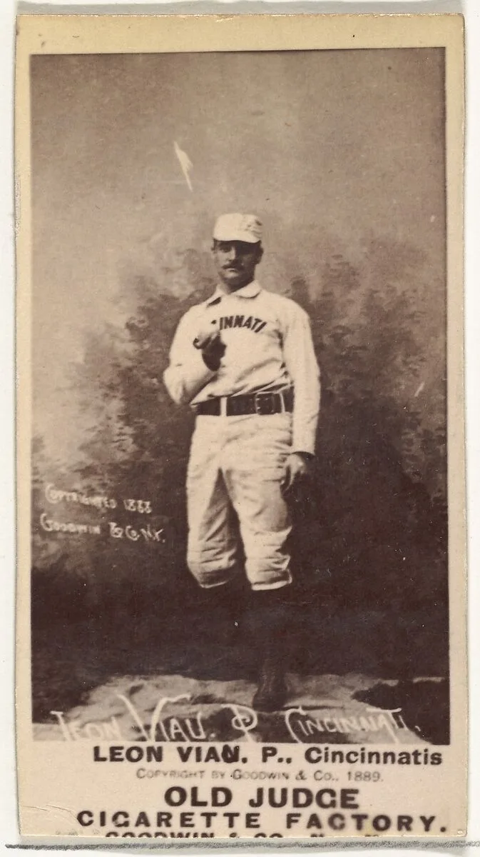 Leon A. "Lee" Viau, Pitcher, Cincinnati, from the Old Judge series (N172) for Old Judge Cigarettes — Goodwin & Company