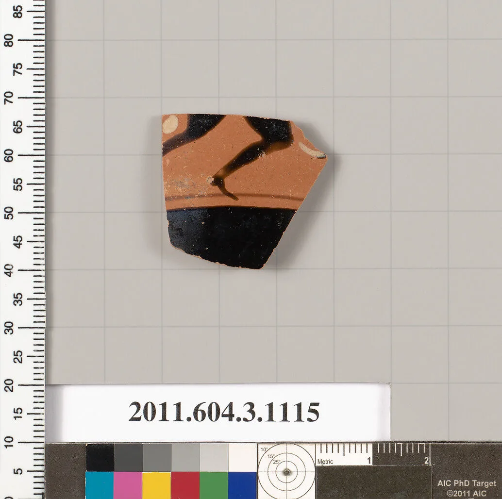 Terracotta fragment of a mastoid (drinking cup with narrow base) or a kyathos (cup-shaped ladle) — Unknown