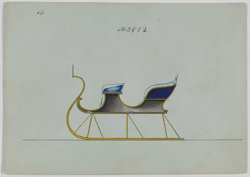 Design for 4 Seat Sleigh, no. 3992