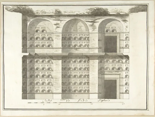Section (Interior Elevation) of a Columbarium