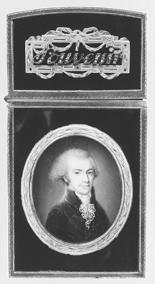 Souvenir with portrait of a man — French Painter