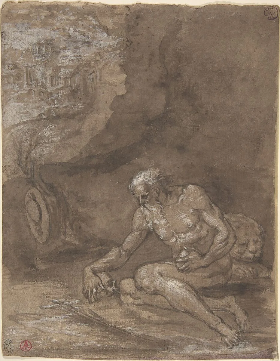 Saint Jerome Praying in a Landscape. — Niccolò dell' Abate