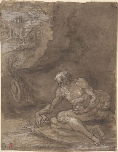 Saint Jerome Praying in a Landscape.