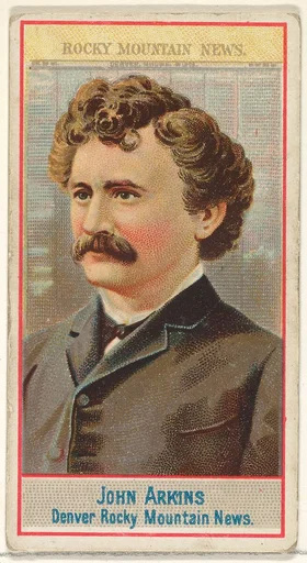 John Arkins, Denver Rocky Mountain News, from the American Editors series (N1) for Allen & Ginter Cigarettes Brands