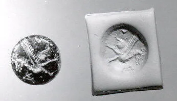 Stamp-cylinder seal (with loop handle) with monsters — Unknown