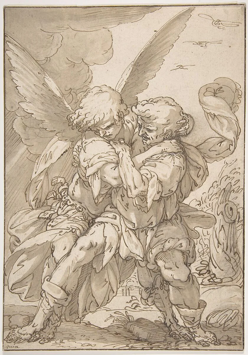 Jacob Wrestling with the Angel — Giulio Benso