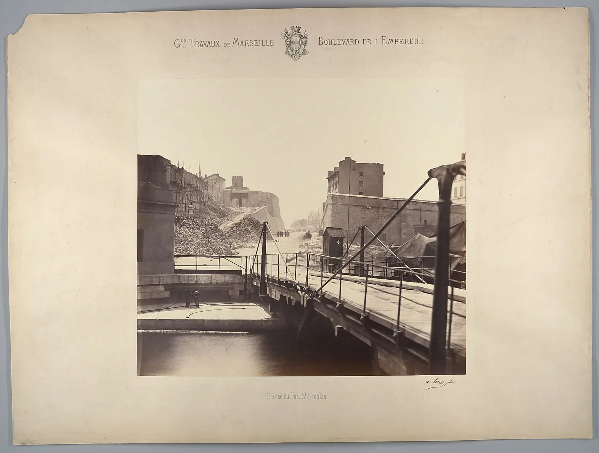 Grands Travaux de Marseille, Boulevard de l'Empereur, Percée du Fort St. Nicolas — Adolphe Terris