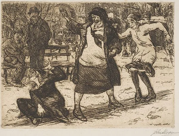 Girls Sliding — John Sloan