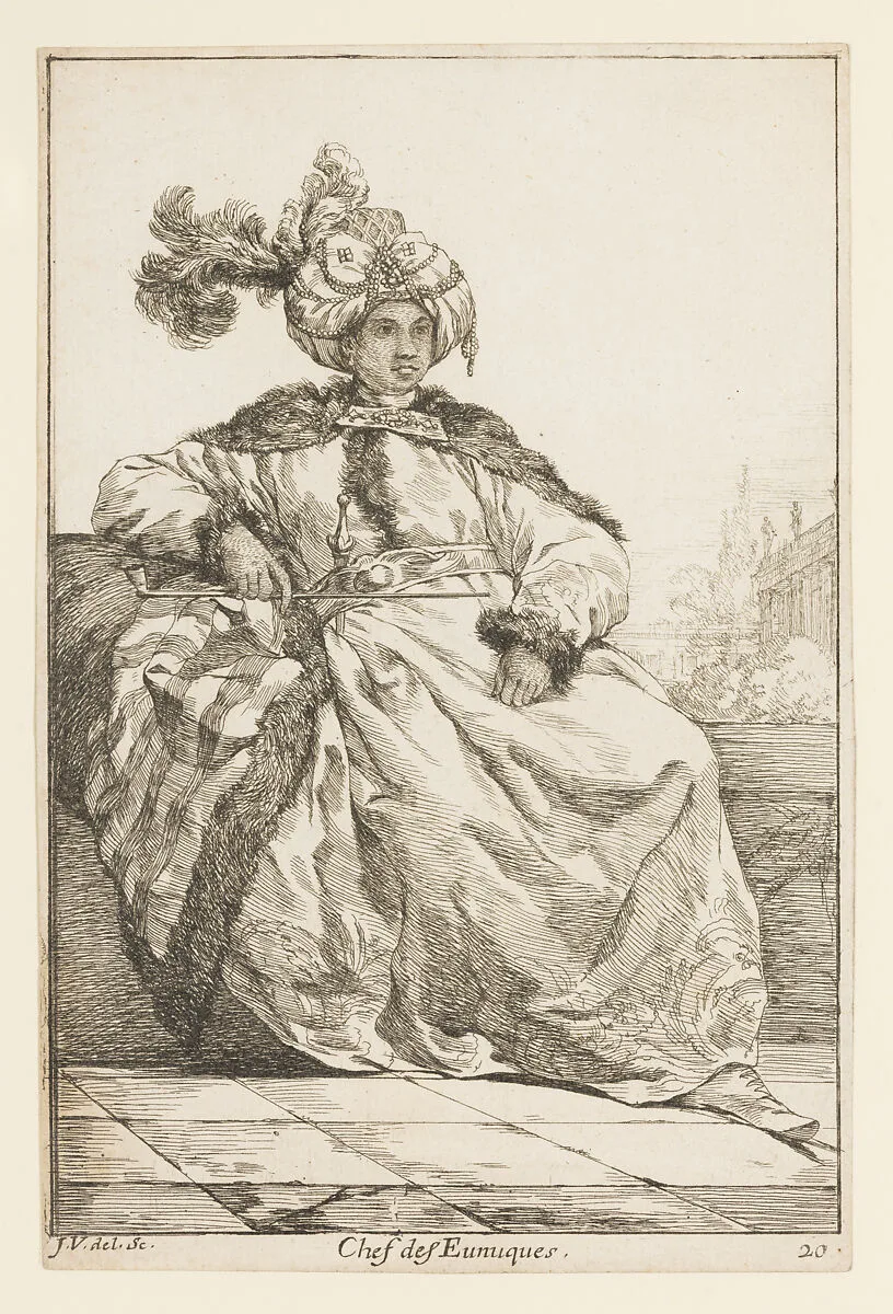 Chef des Eunuques (head of the Eunuchs), from the series "Caravane du Sultan à la Mecque..." (Caravan of a Sultan Going to Mecca) — Joseph Marie Vien