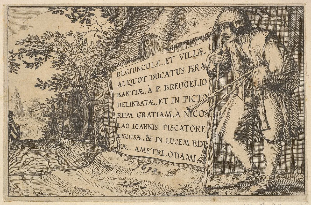 Titleplate to "Regiunculae et Villae Aliquot Ducatus Brabantiae" — Claes Jansz. Visscher|Claes Jansz. Visscher|The Master of the Small Landscapes