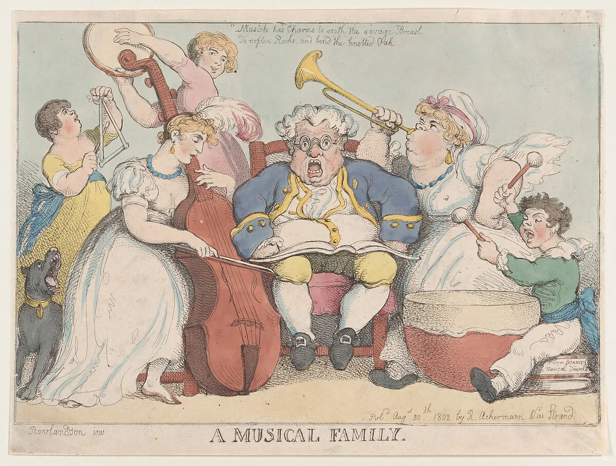 A Musical Family — Thomas Rowlandson|Rudolph Ackermann, London